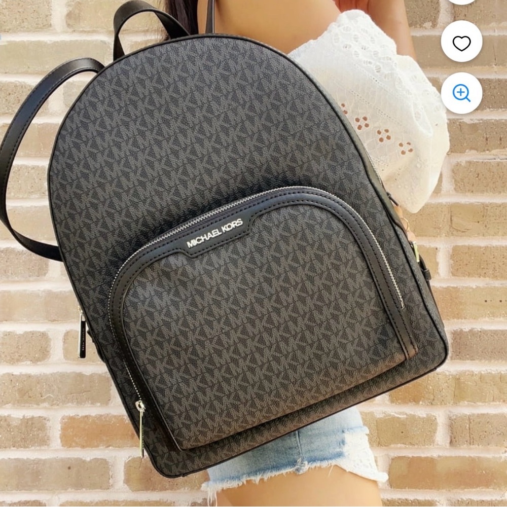 Michael Kors Charcoal Logo Backpack